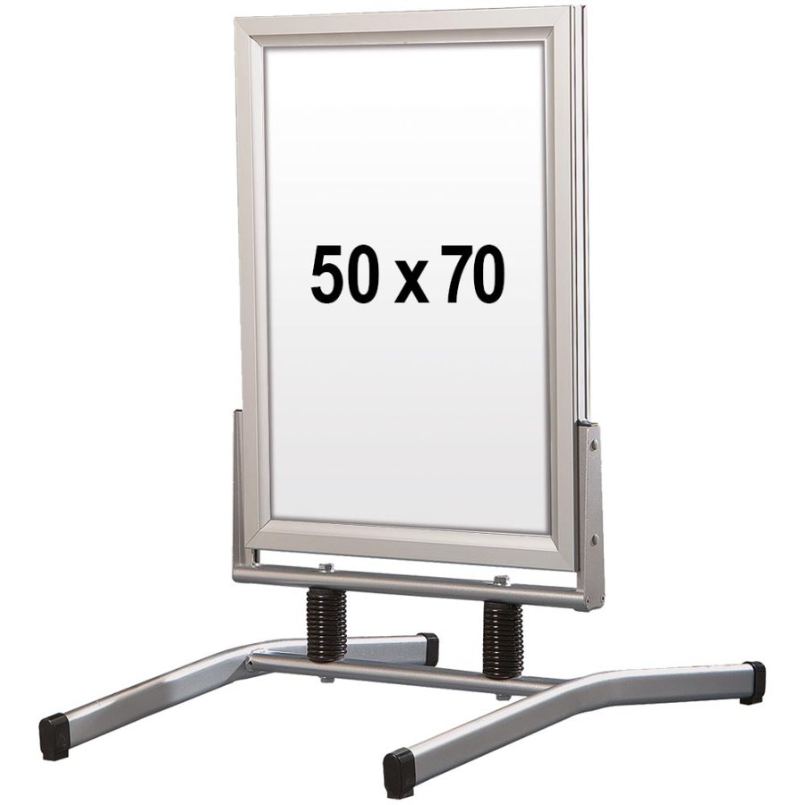 Wind-Line Lux Kundenstopper - 50x70 cm - Silber