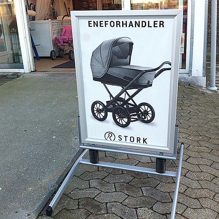 Wind-Line Lux Kundenstopper - 70 x 100 cm - Silber