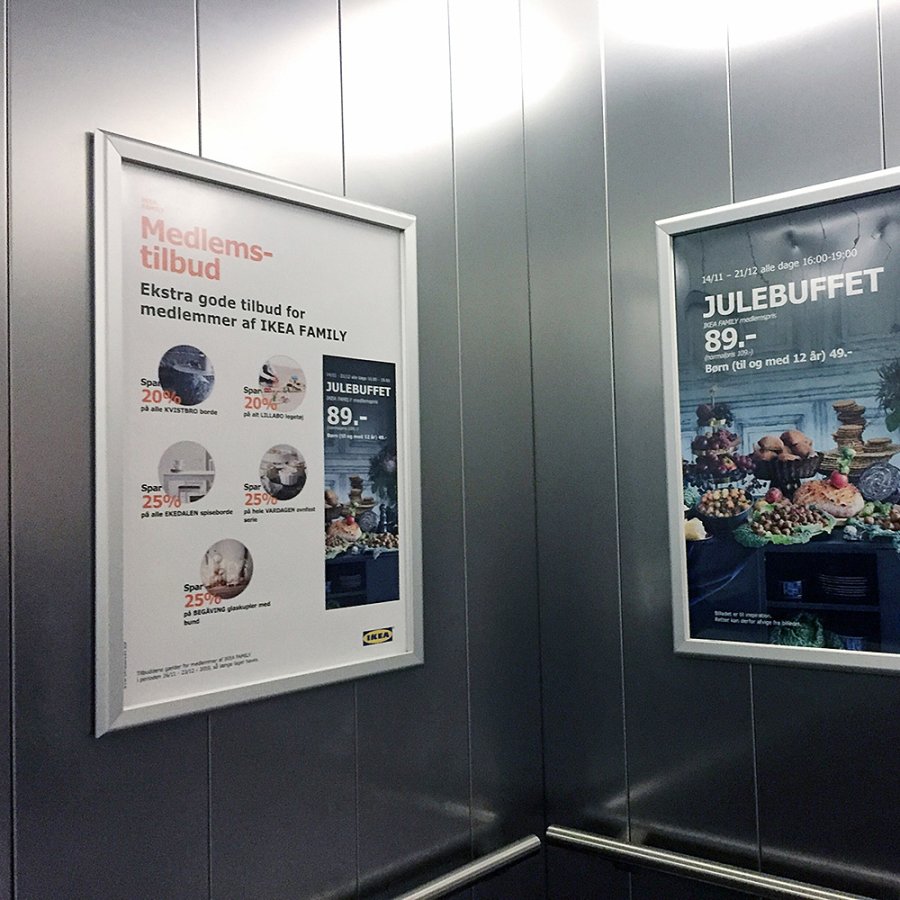 Klapprahmen mit 42mm Aluminium-Sicherheitsrahmenprofil, silber - A2