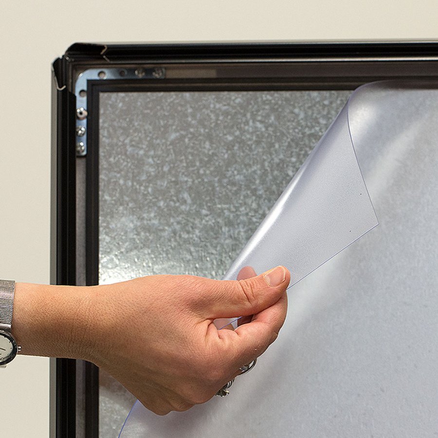 Ersatzfolie f&uuml;r Klapprahmen/Kundenstopper aus PET ohne Magnet, B0 - 100 x 140 cm