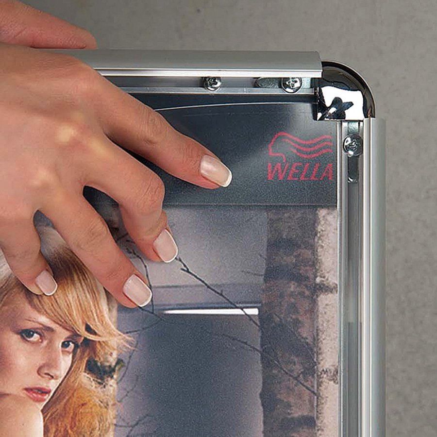 Klapprahmen mit 25mm Aluminium-Rondo-Profil, silber - A2