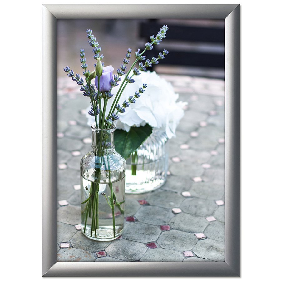 Klapprahmen mit 25mm Aluminiumprofil, silber - 70 x 100 cm