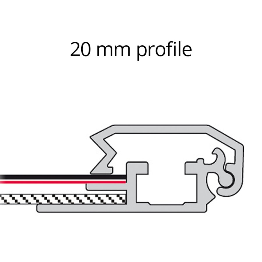 Klapprahmen mit 20mm Aluminium-Flachprofil, silber - A1