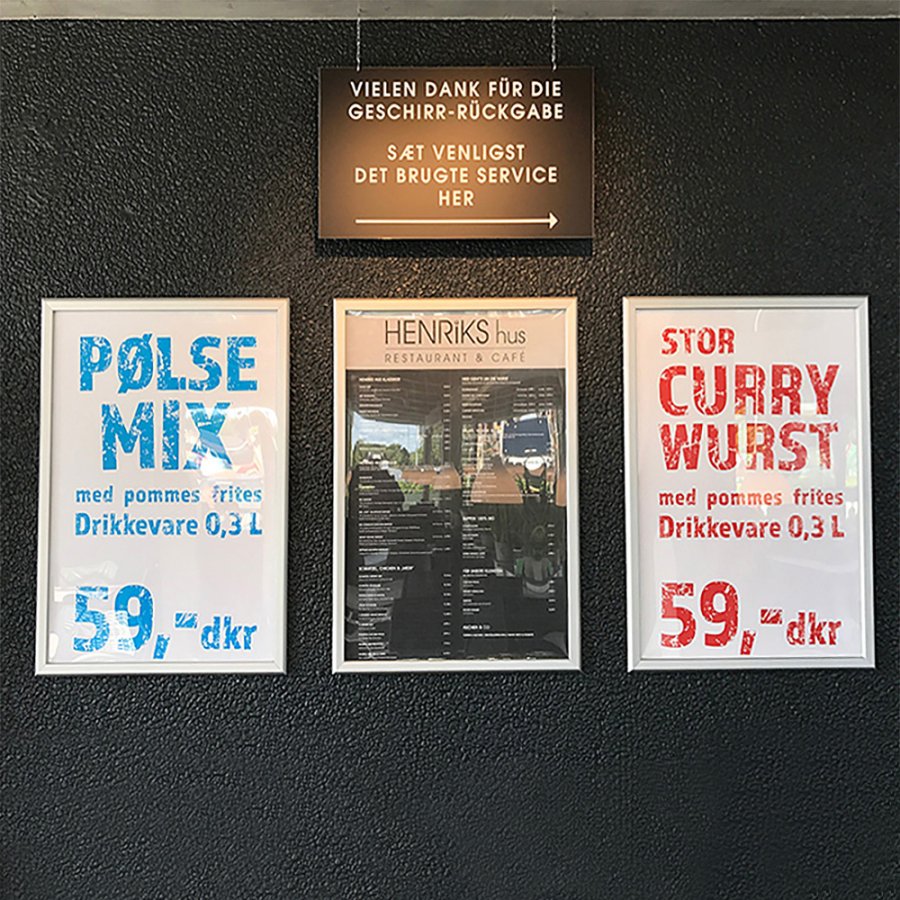 Klapprahmen mit 20mm Aluminium-Flachprofil, silber - A1