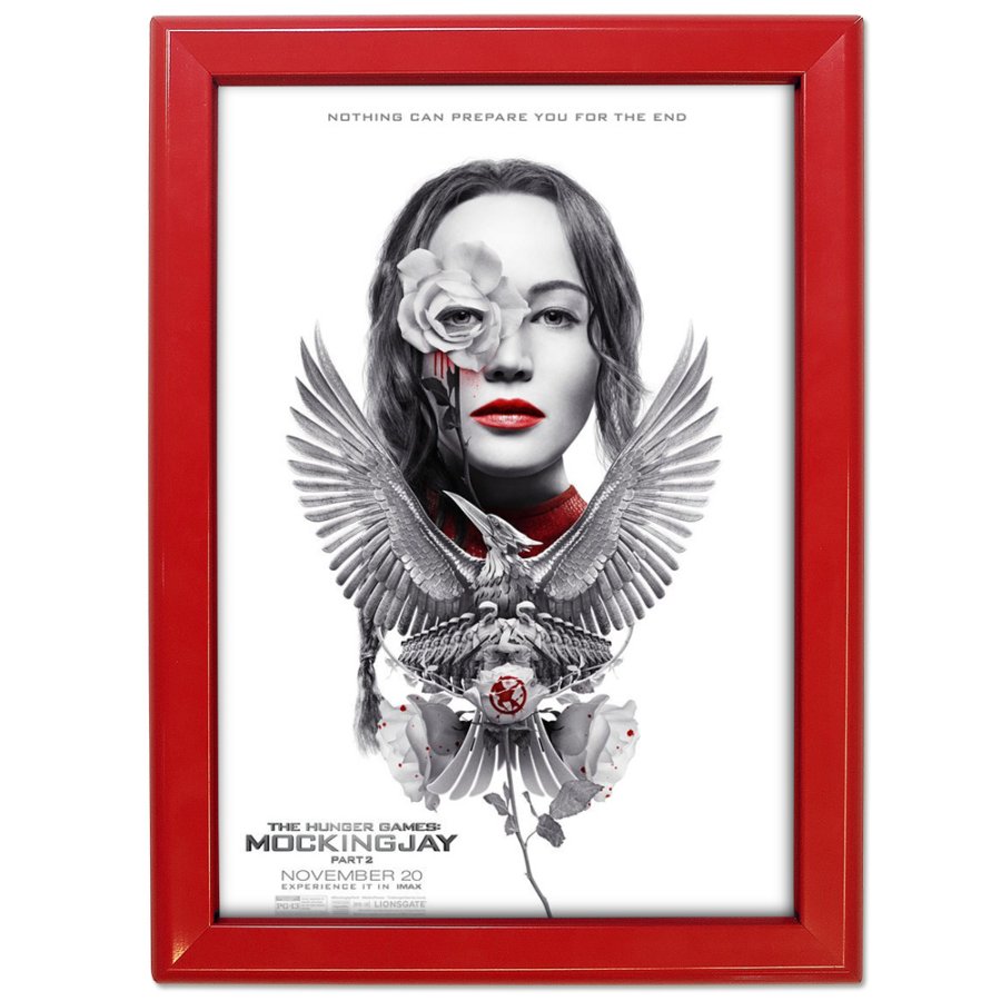 Klapprahmen mit 32mm Aluminium-Flachprofil, rot - 50 x 70 cm