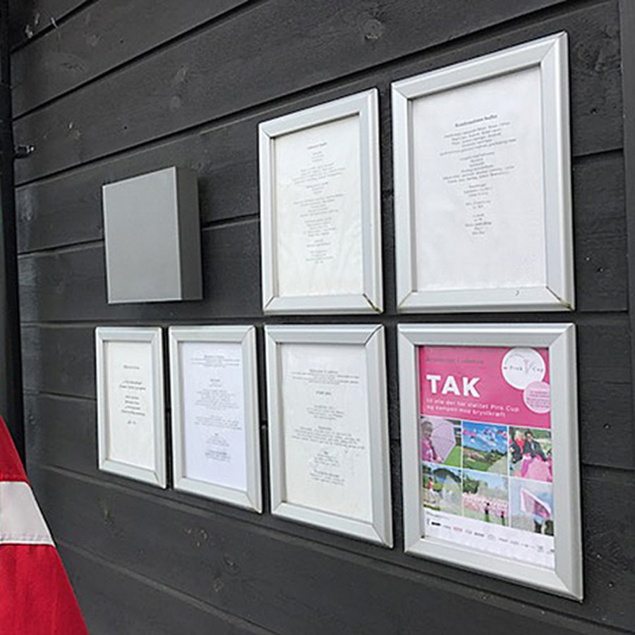 Klapprahmen mit 32mm Aluminium-Flachprofil, silber - A4