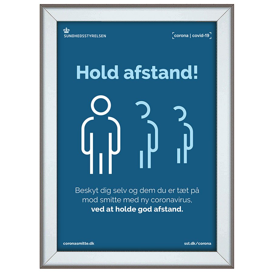 Klapprahmen mit 32mm Aluminium-Flachprofil, silber - A4