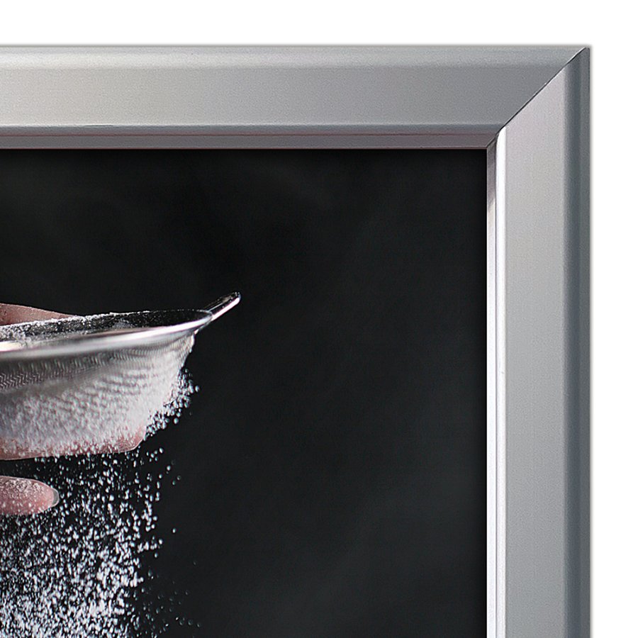 Klapprahmen mit 32mm Aluminium-Flachprofil, silber - A1