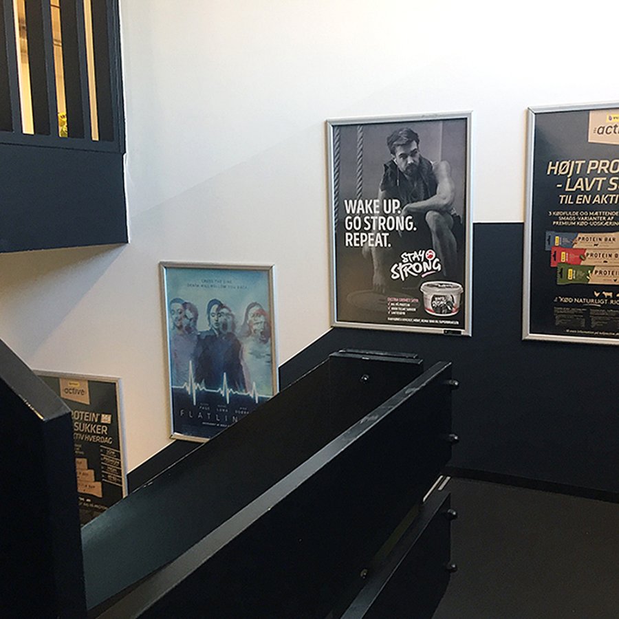 Klapprahmen mit 32mm Aluminium-Flachprofil, silber - A0