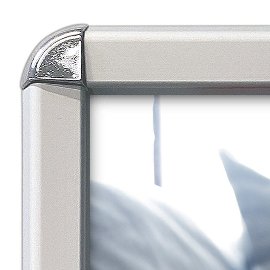 Klapprahmen mit 32mm Aluminium-Rondo-Profil, silber - A0