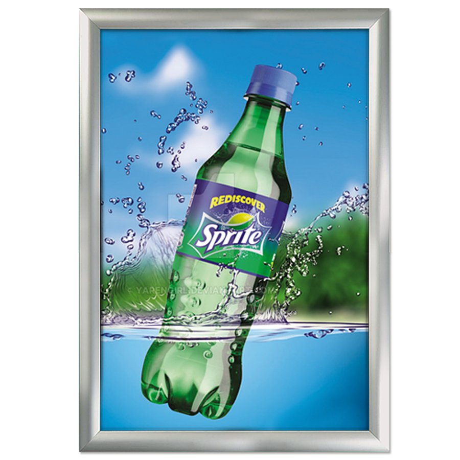 Klapprahmen, 45 mm Aluminiumprofil, Silber, B0 - 100 x 140 cm