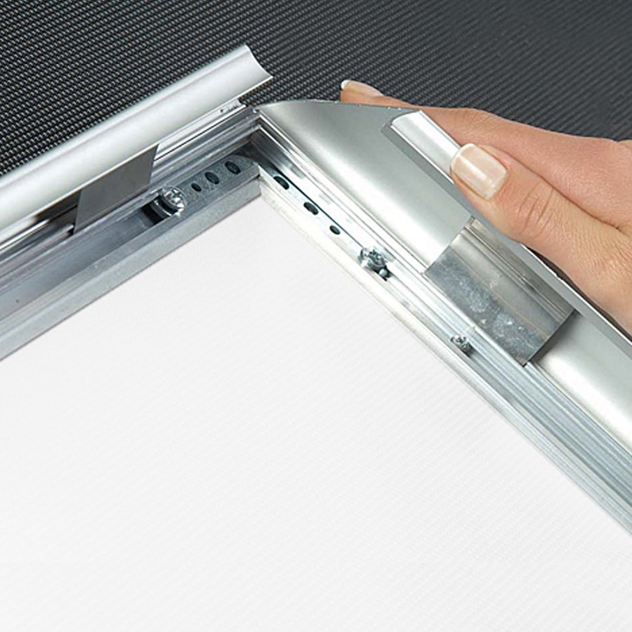 Klapprahmen mit 45mm Aluminiumprofil, silber - 70 x 200 cm