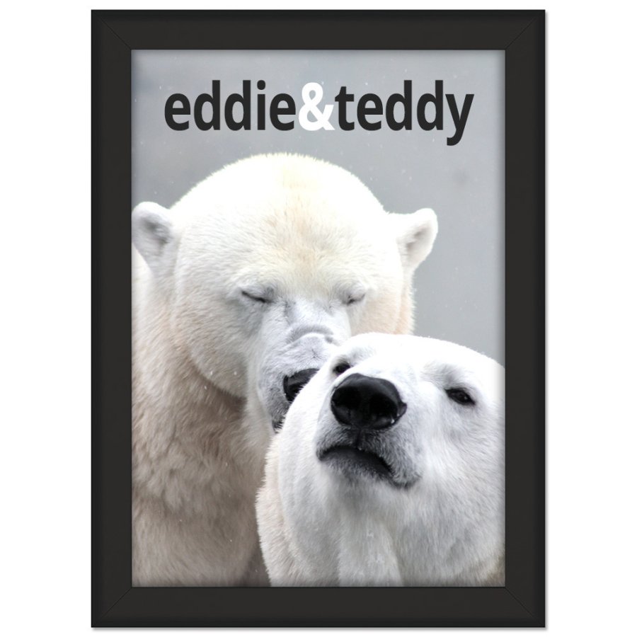 Klapprahmen mit 32mm Aluminium-Flachprofil, schwarz - 50 x 70 cm