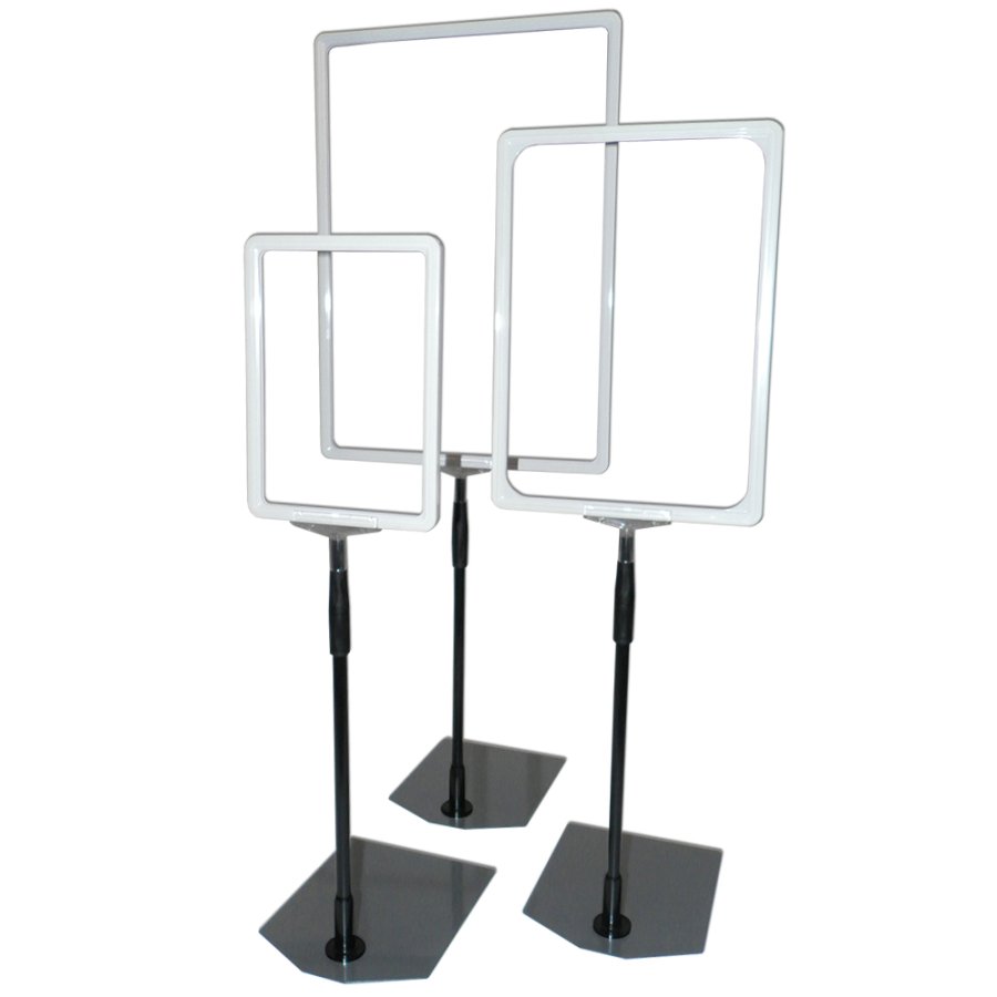 Flexst&auml;nder mit wei&szlig;em Kunststoffrahmen, A5