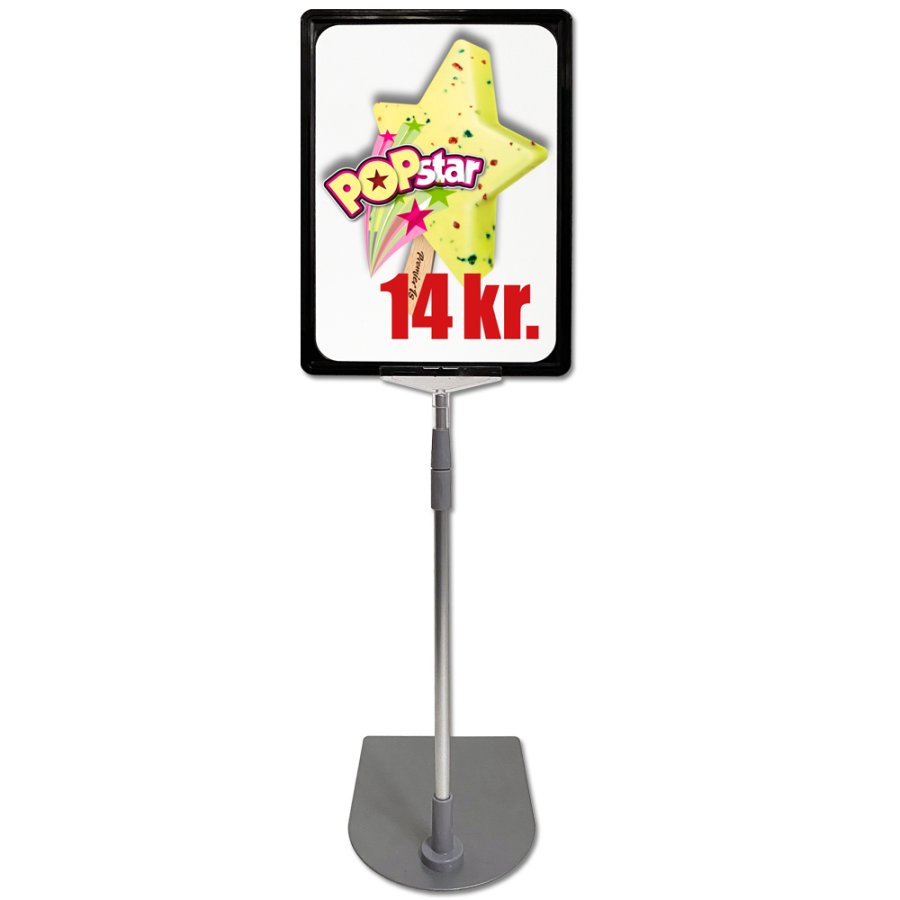 Preis Rahmenset, Aluminiumfu&szlig; und -stange, schwarzer A4-Rahmen (21 x 29,7 cm)