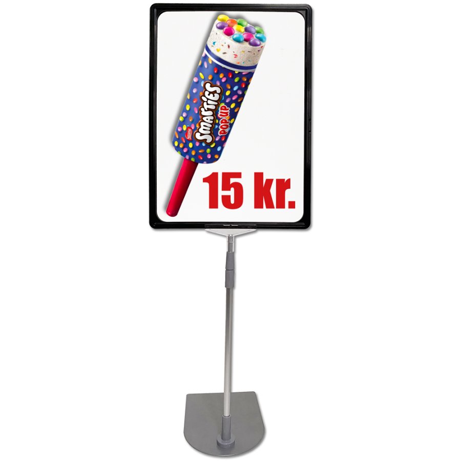 Preis Rahmenset, Aluminiumfu&szlig; und -stange, schwarzer A3-Rahmen (29,7 x 42 cm)