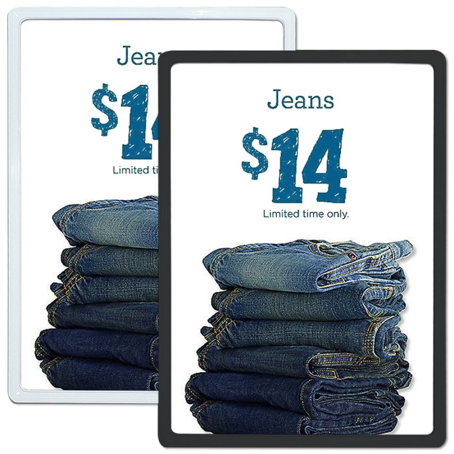 Flex Kunststoff Preisrahmen doppelseitig - A5 - schwarz