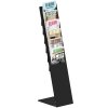 Design Stand Prospekthalter aus Stahl A4/M65 mit 6/12 Taschen, schwarz #1