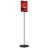 Design Stand, Bodenschild mit Acrylhalter, vertikal A4, schwarz, 132 cm hoch #1