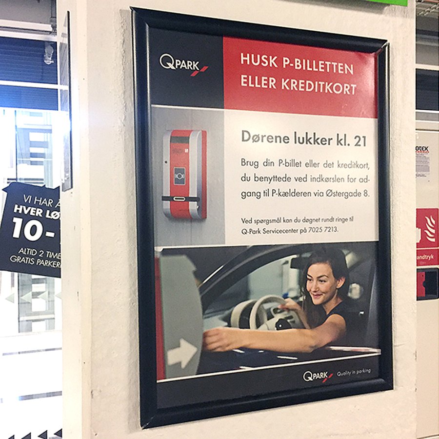 Klapprahmen mit 25mm Aluminiumprofil, schwarz - A3