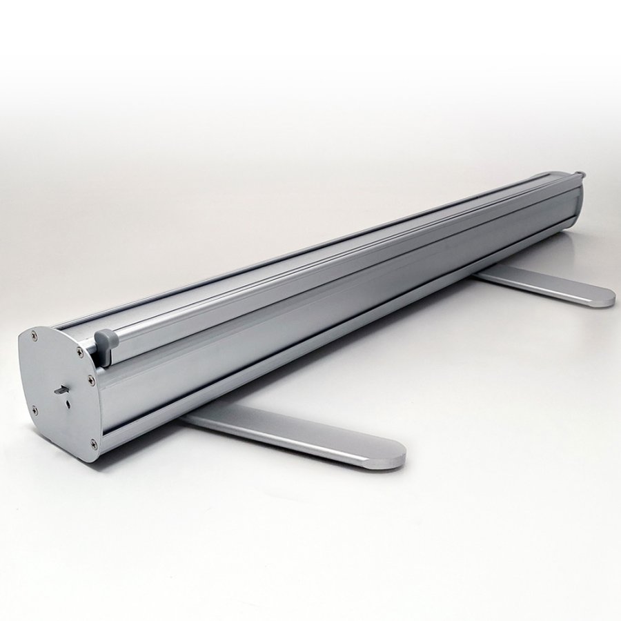 Euro-Roll-up-Kassette, einseitig, 85 x 220 cm - Silber