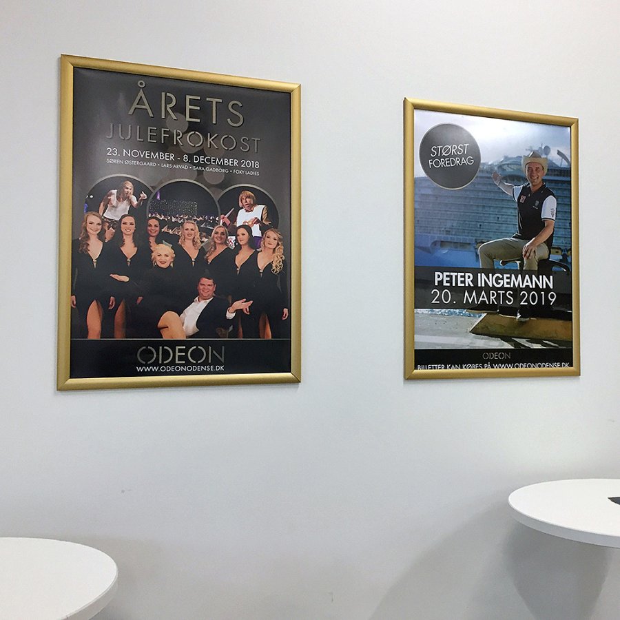 Klapprahmen mit 25mm Aluminiumprofil, gold - A4