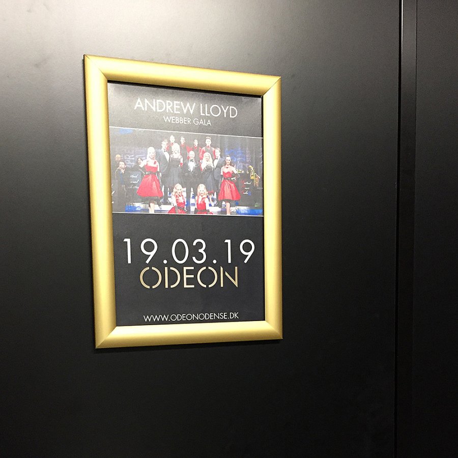 Klapprahmen mit 25mm Aluminiumprofil, Gold - A1