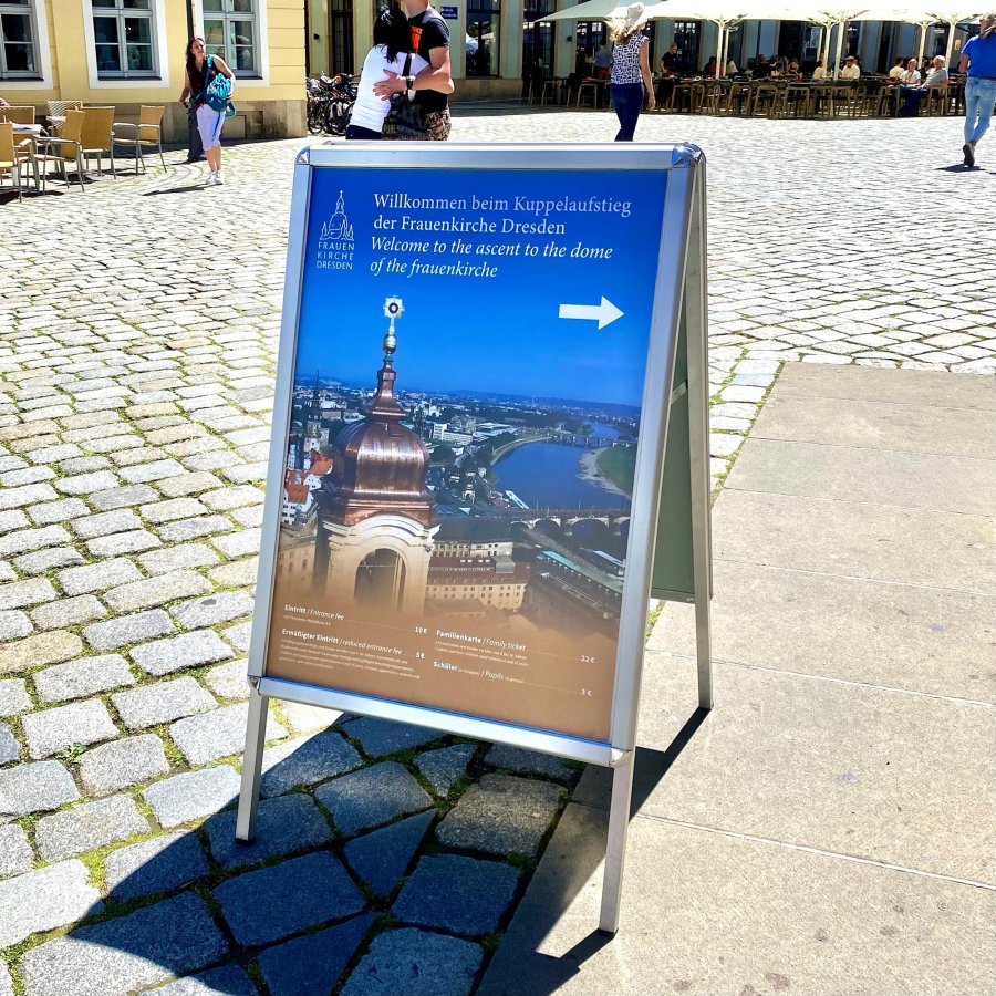 Alu-Line Rondo Kundenstopper - A2 - Silber