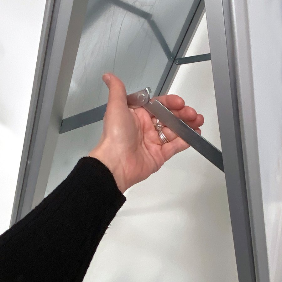 Alu-Line Rondo Kundenstopper - A1 - Silber