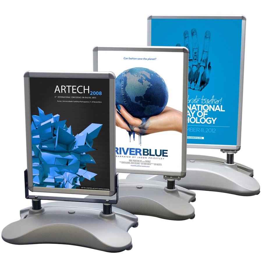 Wind-Sign Waterbase Basic Kundenstopper - A1 - Silber