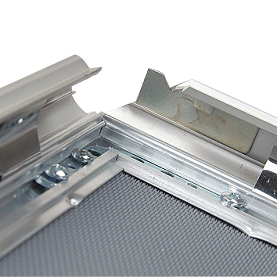 Abschlie&szlig;barer Klapprahmen mit 32mm Aluminiumprofil, silber - A1