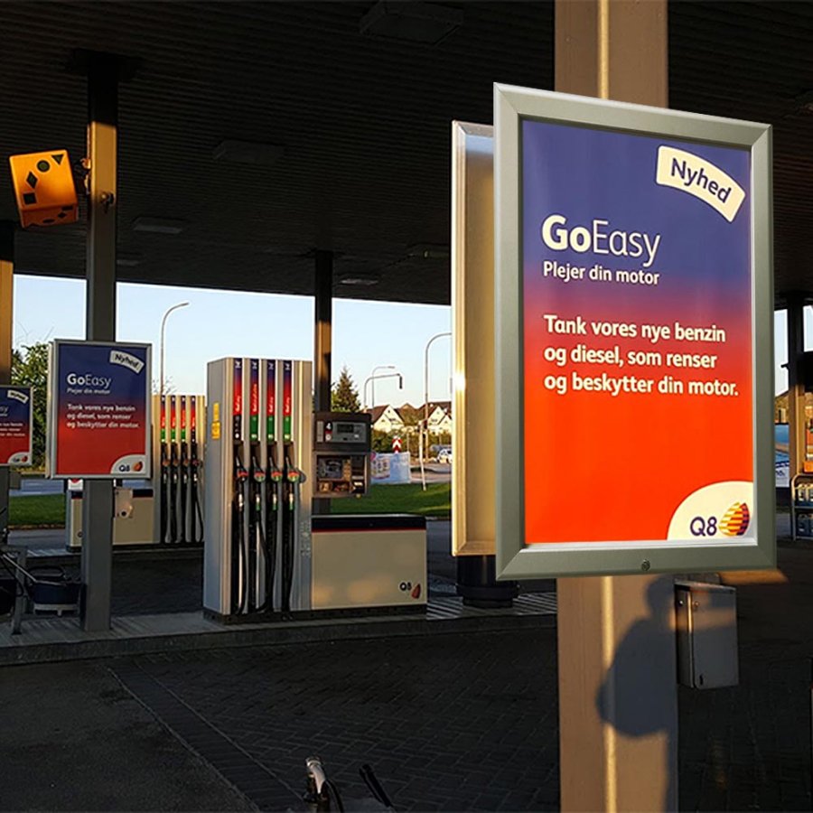 Abschlie&szlig;barer Klapprahmen mit 32mm Aluminiumprofil, silber - A1