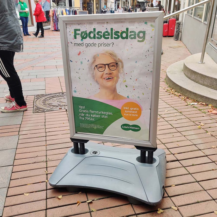 Wind-Sign Waterbase Budget Kundenstopper - 50x70 cm - Silber