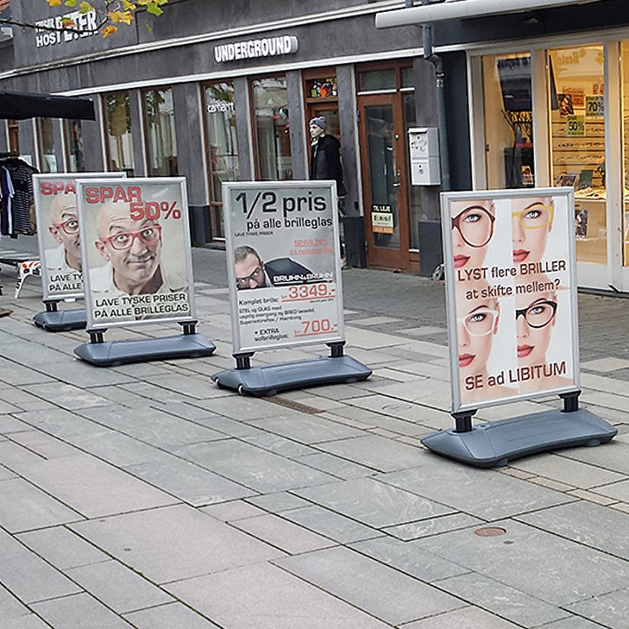 Wind-Sign Waterbase Budget Kundenstopper - 50x70 cm - Silber