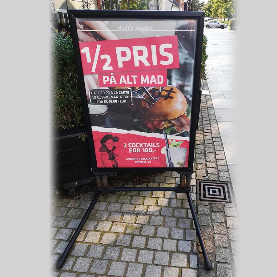 Wind-Line Budget Kundenstopper - A1 - schwarz