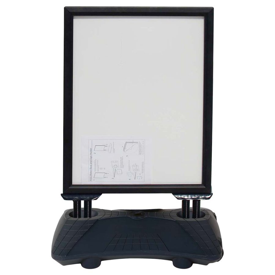 Kundenstopper, Wind-Sign Waterbase Budget, 40 mm Aluminiumprofil, Schwarz, B2 - 50 x 70 cm