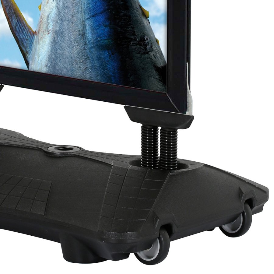 Kundenstopper, Wind-Sign Waterbase Budget, 40 mm Aluminiumprofil, Schwarz, B2 - 50 x 70 cm