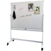 Whiteboard Pro: Emaillierte Wendetafel 150x120 cm auf mobilem Stativ #1