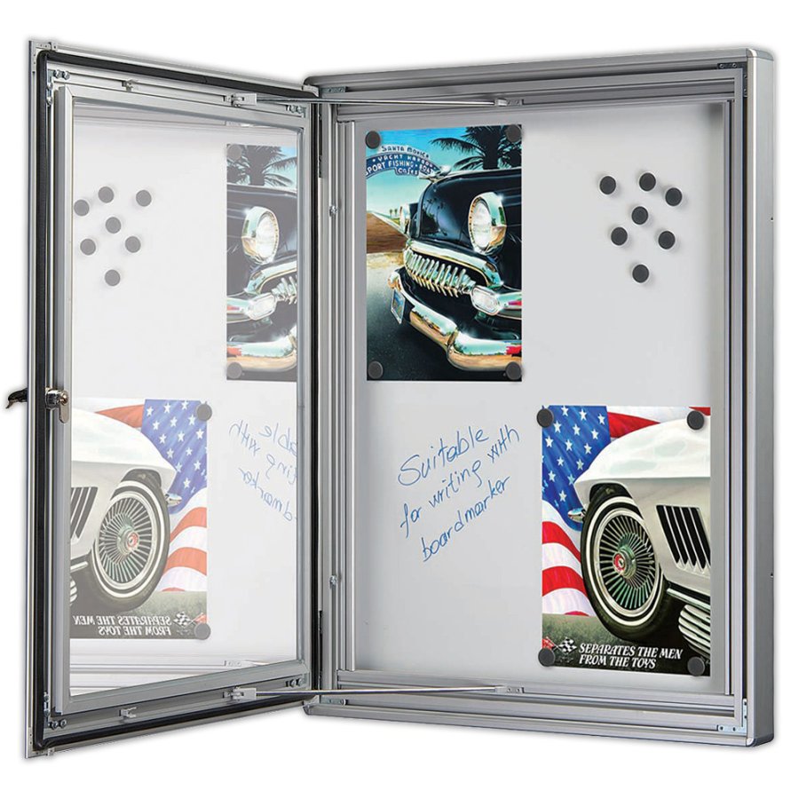 Aush&auml;ngeschrank magnetisch mit Schloss - 6xA4