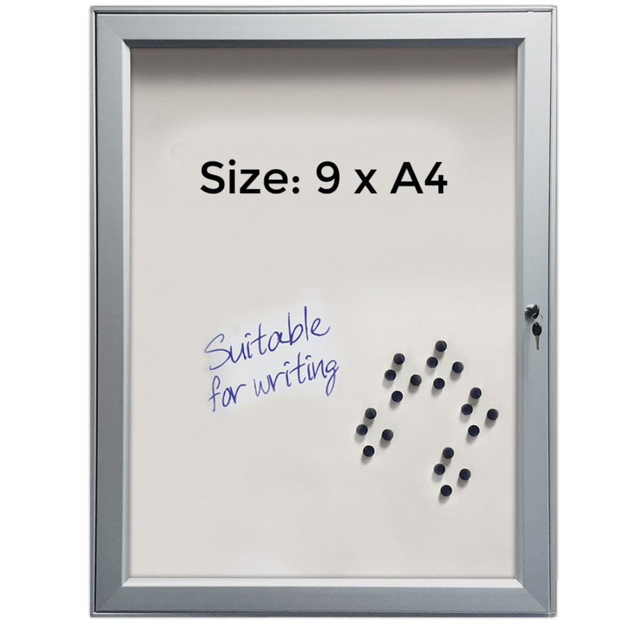 Aush&auml;ngeschrank magnetisch mit Schloss - 9xA4