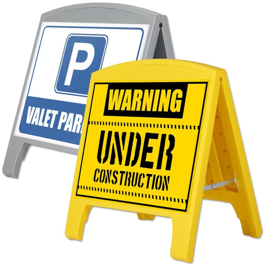 Compact Kunststoff-Kundenstopper, Mini, grau