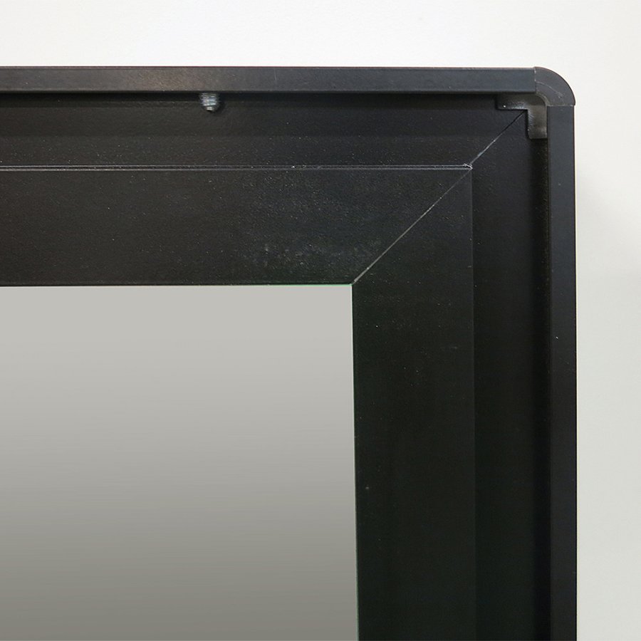 Schwarze Infobox magnetisch mit Schloss - 6xA4 - schwarz