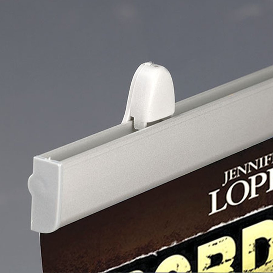 Posterklemmen-Set, Posterleiste mit 25mm Aluminium-Posterstreifen - 50 cm (B2)