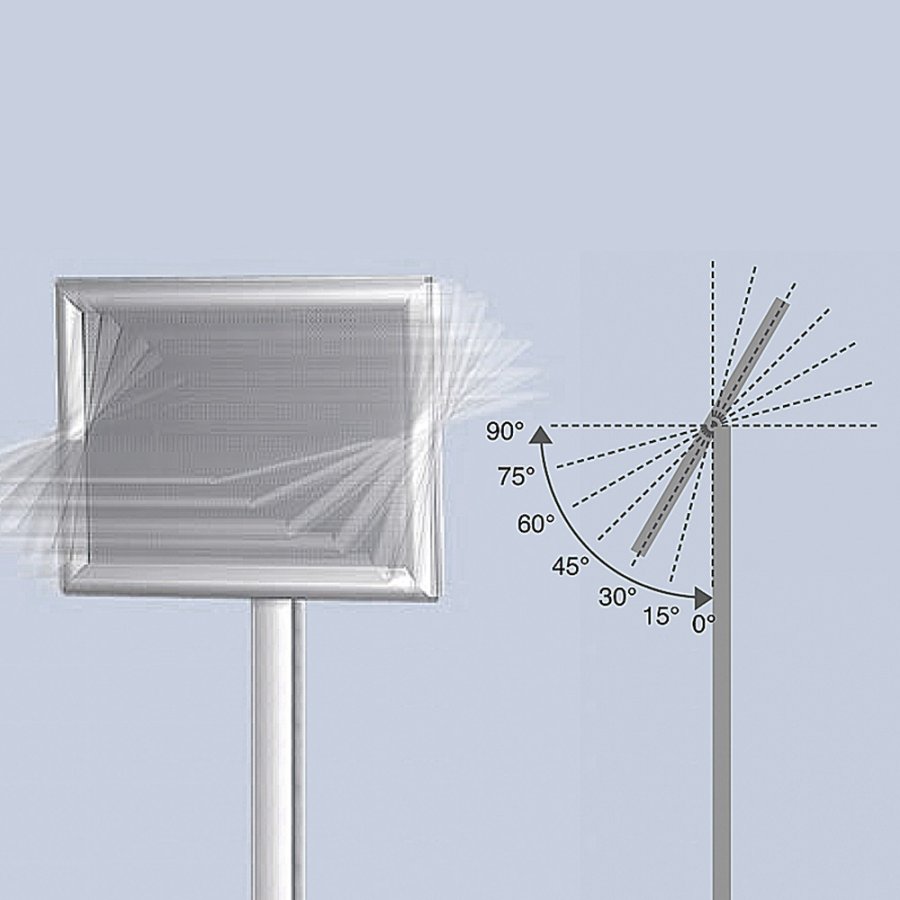 Flex Infost&auml;nder verstellbar - A4 - Silber