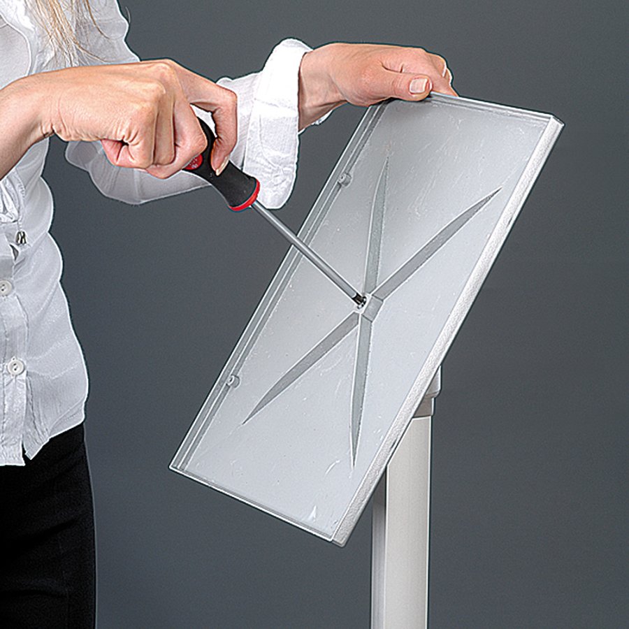 Flex Infost&auml;nder verstellbar - A2 - Silber