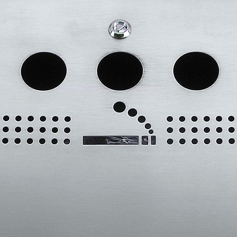 Aschenbecher aus geb&uuml;rstetem Stahl