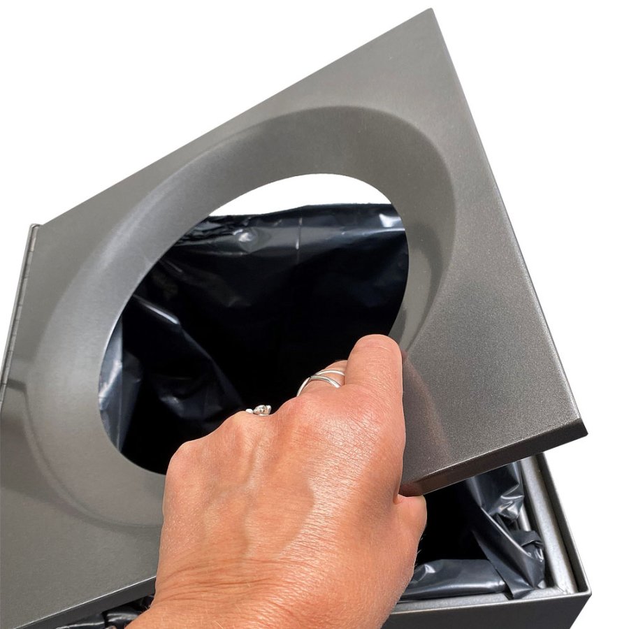 Grauer Abfallbeh&auml;lter - 60 Liter