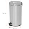Pedal-M&uuml;lleimer, 20 l - Silber #2