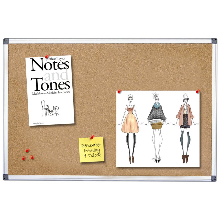 Pinnwand aus Kork - 120 x 90 cm