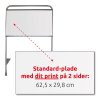 3mm wei&szlig;es PS-Blatt 62,5 x 29,8 cm mit beidseitigem Druck f&uuml;r Estate Sign Standard #2